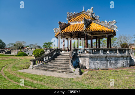 Pavillon, Hoang Thanh Kaiserpalast, Verbotene Stadt, Hue, UNESCO World Heritage Site, Vietnam, Asien Stockfoto