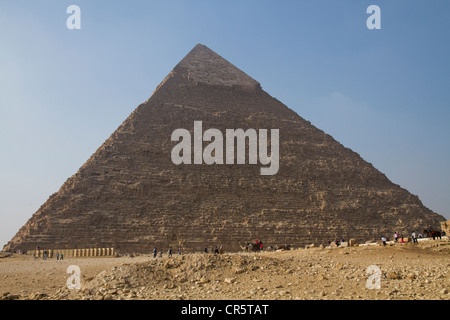 Große Pyramide von Giza, oder Pyramide des Cheops oder Pyramide des Cheops, Kairo, Ägypten, Afrika Stockfoto