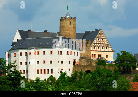 Burg Scharfenstein Burg, Drebach, Erzgebirge, Ore Mountains, Sachsen, Deutschland, Europa Stockfoto