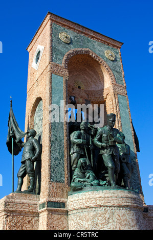 Denkmal der Republik am Taksim-Platz, Istanbul, Türkei Stockfoto