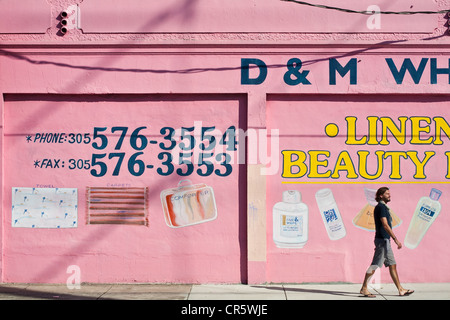 USA, Florida, Miami, Wynwood Art District, D & M Grosshandel Shop, kosmetische Produkte und Bad-Accessoires Stockfoto