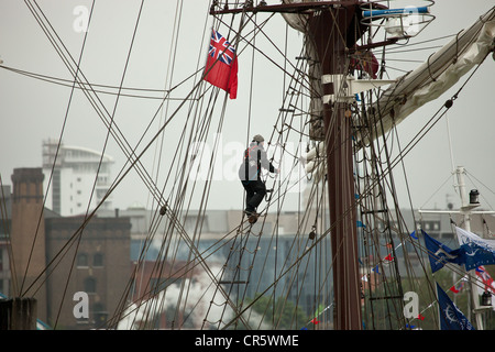Königin Elizabeth II Diamond Jubilee Flottille Stockfoto