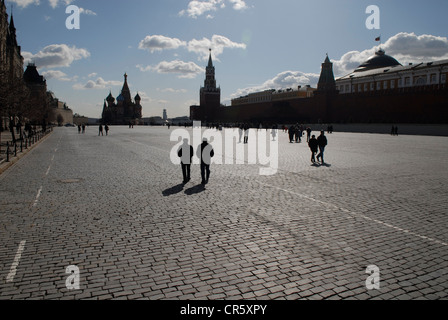 Roten Platz in Moskau in der frühen Morgensonne Stockfoto