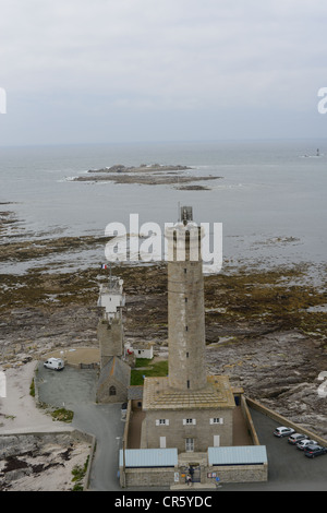 Phare d'Eckmühl, Penmarch, Bretagne, Frankreich Stockfoto