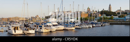 Kanada, Québec, Québec (Stadt), Marina mit Segelbooten und Yachten Stockfoto