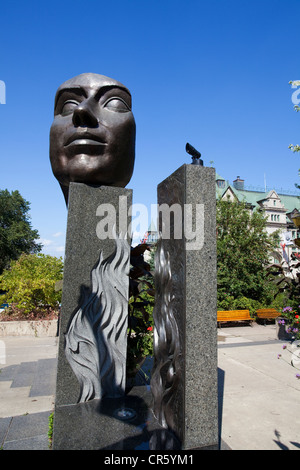 Kanada, Québec, Québec (Stadt), alte Stadt UNESCO-Welterbe Rathaus Gärten, L'Envol Skulptur des Künstlers Jules Stockfoto