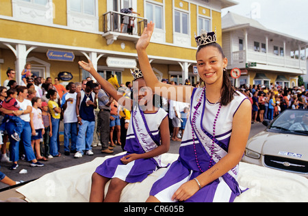 Cayman-Inseln, Grand Cayman, Piraten-Week-Festival, Float Parade am Schwein Sty Bay und die miss Stockfoto