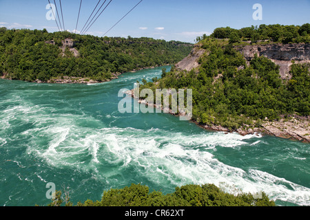 Blick auf die Wirlpools von der Spanisch-Seilbahn entfernt. Niagara-Fälle. Ontario.Canada. Stockfoto