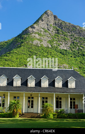 Mauritius, Moka Bezirk, Moka, Eureka Creole Haus gebaut im Jahre 1812, mit Blick auf den Berg Ory, die 109 Türen Haus war die Stockfoto