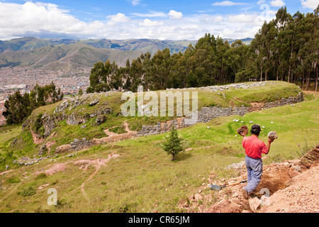 Peru, Cuzco Provinz Quenko Inka-Stätte Stockfoto