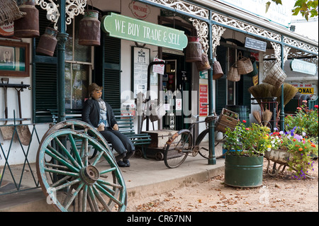 Südafrika, Western Cape, auf der Weinstraße, Stellenbosch, alte Sam Boutique (Oom Samie Se Winkel) Stockfoto