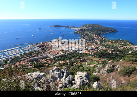 Ansicht von oben über das Cap Ferrat Stockfoto