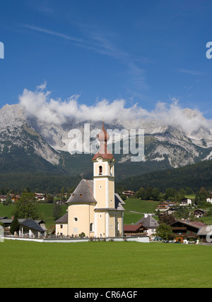 Österreich, Tirol, Going am Wilden Kaiser, Blick auf Stadt Stockfoto