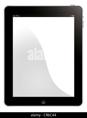 Apple Ipad 3G Ausschnitt Illustration digital-Tablette isoliert auf weißem Hintergrund. Stockfoto