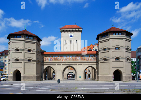 Isartor Stadt Tor, München, Bayern, Deutschland, Europa Stockfoto