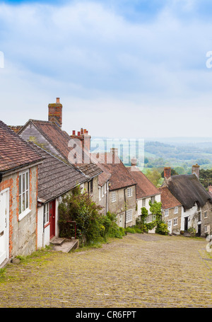 Gold Hill, Shaftesbury, Dorset. Stockfoto