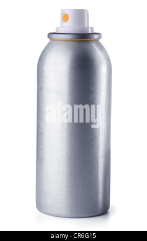 Aluminium-Spray kann isolierten auf weißen Hintergrund Stockfoto