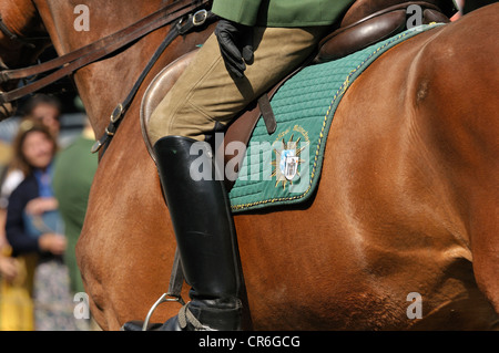 Berittene Polizei, Polizeipräsidium München, Tracht und schützen die Parade, Eröffnung des Oktoberfest-Festivals 2010 Stockfoto