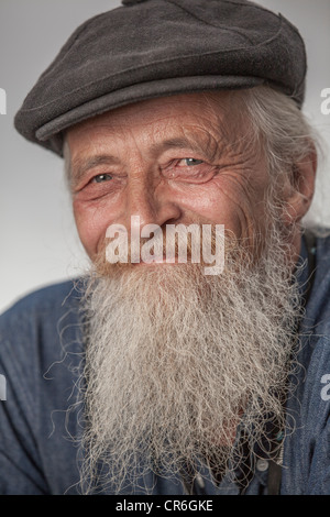 Porträt von älteren Mann mit Bart Stockfoto