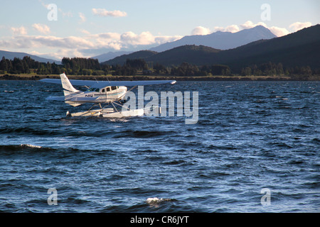 Flugboot über den Lake Te Anau, Südinsel, Neuseeland Stockfoto