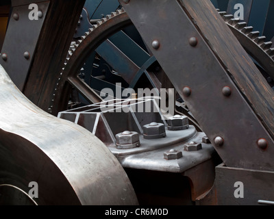 Detail des Motors auf die SS Great Britain gebaut von Isambard Kingdom Brunel 1845 jetzt Museumsschiff in Bristol Hafen England UK Stockfoto