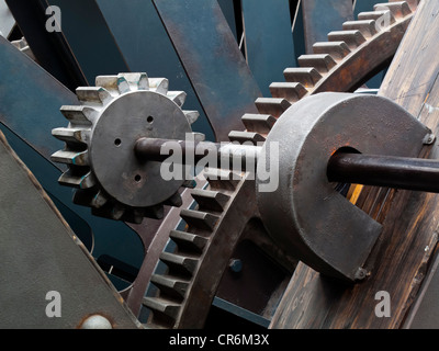 Detail des Motors auf die SS Great Britain gebaut von Isambard Kingdom Brunel 1845 jetzt Museumsschiff in Bristol Hafen England UK Stockfoto