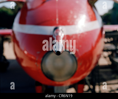 Fluggeschwindigkeit Staurohr auf Nase von BAE Systems Hawk T.Mk.1 der Red Arrows, die britische RAF aerobatic Team. Stockfoto