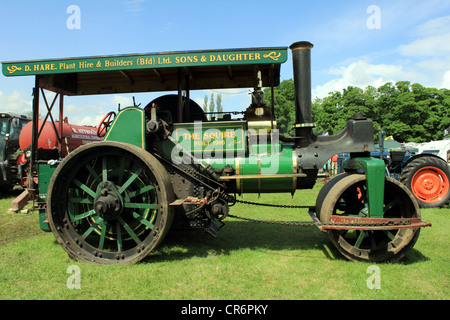 Dampf Zugmaschine Road Roller Lok Transport Oldtimer Classic Rallye Stockfoto