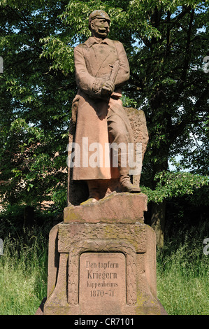 Kriegerdenkmal für die Opfer des deutsch-französischen Krieg von 1870-1871, Kippenheim Friedhof, Kippenheim, Baden-Württemberg Stockfoto
