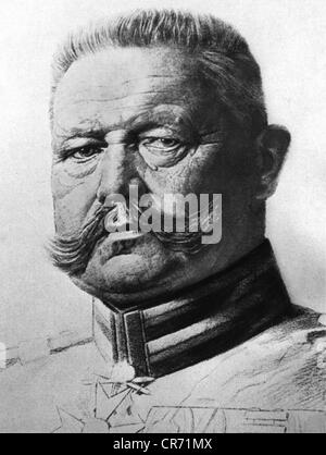 Hindenburgs und Beneckendorff, Paul von, 2.10.1847 - , Stockfoto