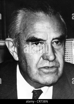 Harriman, William Averell, 15.11.1891 - 26.7.1986, US-amerikanischer Politiker (Dem.), Botschafter-at-Large 1965 - 1969, Besuch in Westdeutschland, Porträt, München, 1965, Stockfoto