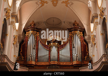 Orgel in der St.-Petri Kirche, Rindermarkt 1, München, Bayern, Deutschland, Europa Stockfoto
