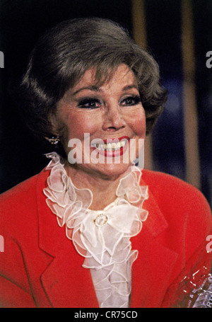 Rothenberger, Anneliese, 19.6.1926 - 24.5.2010, deutsche Opernsängerin (Sopran), Porträt, in der deutschen Talkshow 'Showgeschichte', März 1991, Stockfoto
