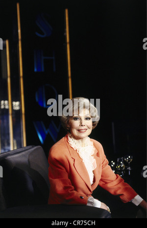 Rothenberger, Anneliese, 19.6.1926 - 24.5.2010, deutsche Opernsängerin (Sopran), halbe Länge, in der deutschen Talkshow 'Showgeschichte', März 1991, Stockfoto