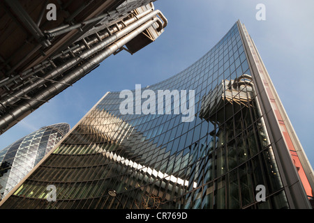 Lloyds, Willis Gebäude und die Gurke, City of London 2 Stockfoto