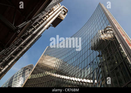 Lloyds, Willis Gebäude und die Gurke, City of London 3 Stockfoto