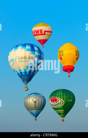 Heißluftballons, Bad Dürrheim Ballon Festival 2011, Suedschwarzwald, Südschwarzwald, Baden-Württemberg Stockfoto