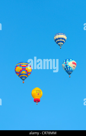 Heißluftballons, Bad Dürrheim Ballon Festival 2011, Suedschwarzwald, Südschwarzwald, Baden-Württemberg Stockfoto