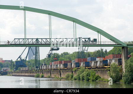 Eisenbahn-Container Fracht-terminal Niehl, Köln Stockfoto