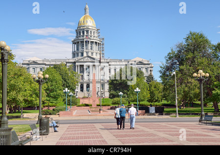 Kapitol im Civic Center Park, Denver, Colorado, USA Stockfoto