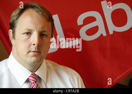 Toby Perkins, arbeitsrechtlichen Parlamentsmitglied für Chesterfield, Derbyshire und Schattenminister für Kleinunternehmen Stockfoto