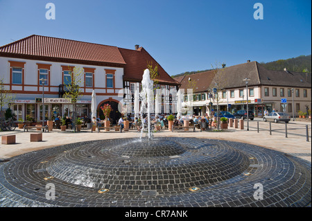 Stadtplatz, Bad Bergzabern, Deutsche Weinstraße, Deutsche Weinstraße, Pfalz, Rheinland-Pfalz, Deutschland, Europa Stockfoto