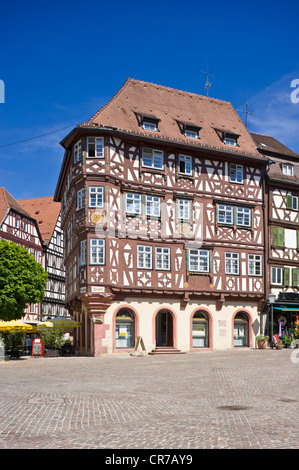 Palmsches oder Palm'sches Haus Fachwerkhaus, Mosbach, Odenwald, Rhein-Neckar-Kreis District, Baden-Württemberg Stockfoto