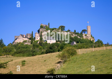 Frankreich, Correze, Turenne, beschriftete Les Plus Beaux Dörfer de France, Schloss Stockfoto