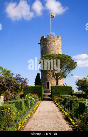 Frankreich, Correze, Turenne, beschriftete Les Plus Beaux Dörfer de France, Schloss Stockfoto