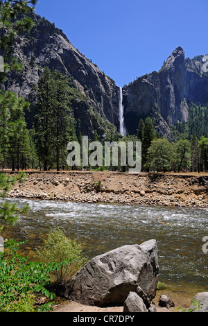 Bridalveil Fall, Yosemite-Nationalpark, Kalifornien, USA Stockfoto