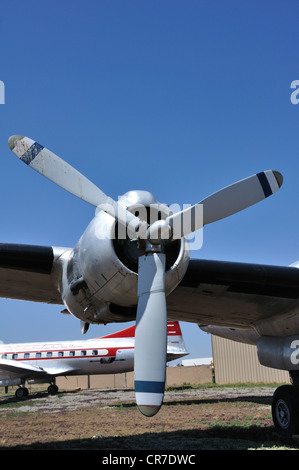 Propeller einer Lockheed Modell L-749 Konstellation im Planes of Fame Museum, Valle, Arizona, USA Stockfoto