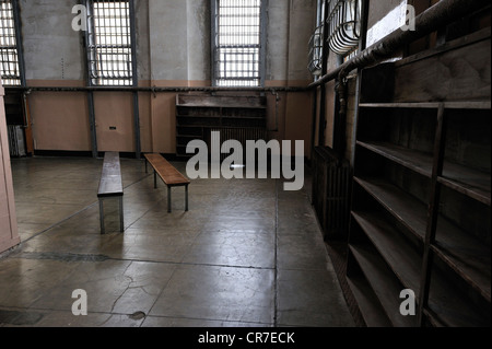 Ehemalige Bibliothek im Gefängnis Alcatraz Island, Kalifornien, USA Stockfoto