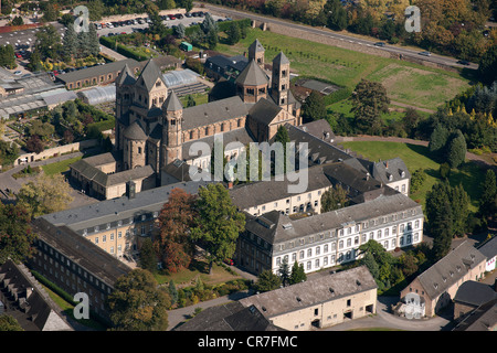 Antenne zu sehen, Maria Laach Abbey, Eifel-Bergkette, Rheinland-Pfalz, Deutschland, Europa Stockfoto