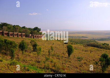 Zimmer von der Mara Serena Safari Lodge mit Blick auf die Masai Mara, Kenia, Afrika Stockfoto